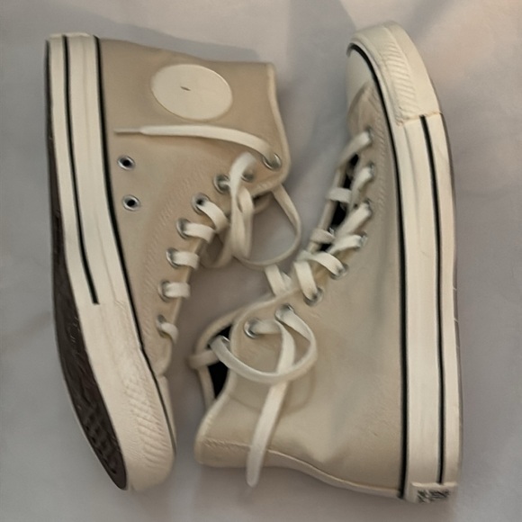 Converse Chuck 70 High Top lace up sneakers beige Wm sz 8.5 men’s‎ 6.5 neutrals - Picture 6 of 13